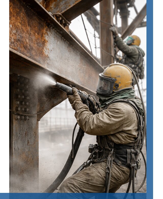 Пескоструйная очистка металлоконструкций в Кореновске по 622 р.  ВЫСОТНИК-Кнв