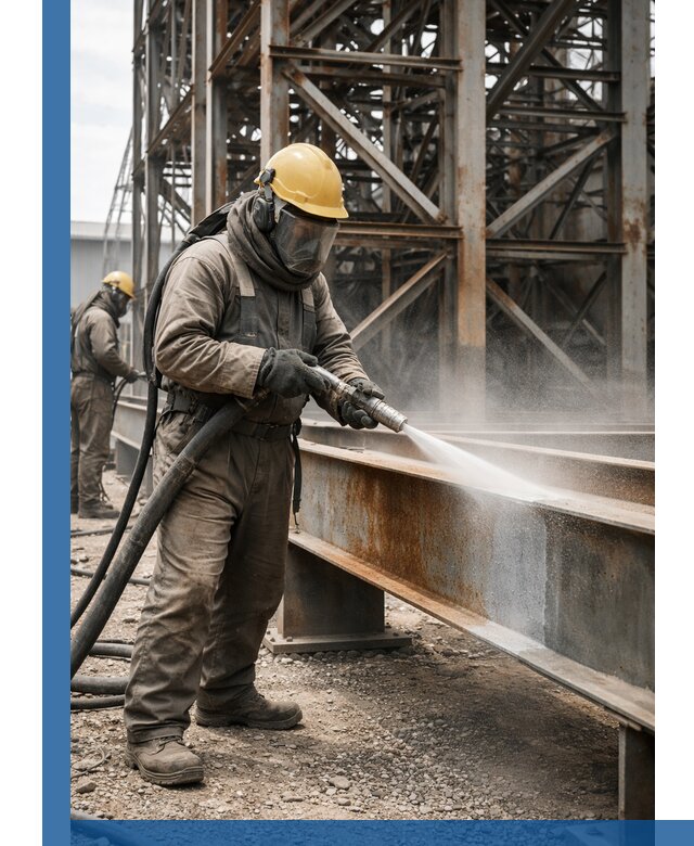 Пескоструйная очистка металлоконструкций в Кореновске промышленная