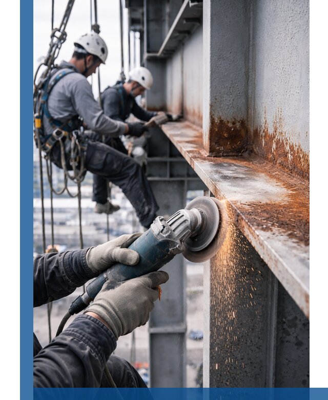 Зачистка металла от ржавчины и подготовка поверхностей в Кореновске