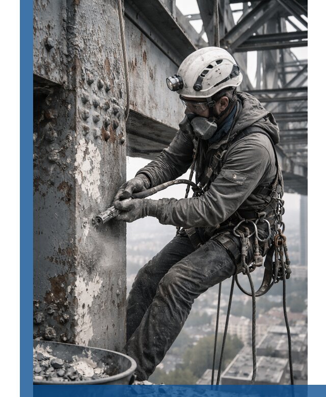 Удаление старой краски с металлических конструкций в Кореновске