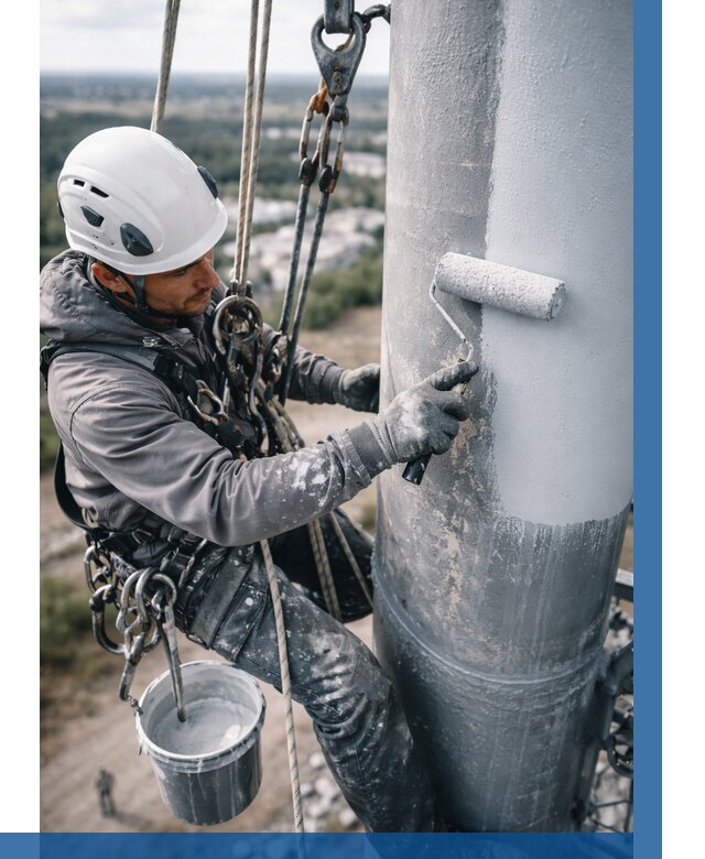Покраска мачт связи под ключ в Кореновске от 881 р. | ВЫСОТНИК-Кнв