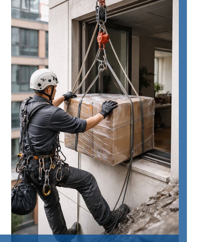 Подъем груза через окно в Кореновске от 4664 р. | ВЫСОТНИК-Кнв