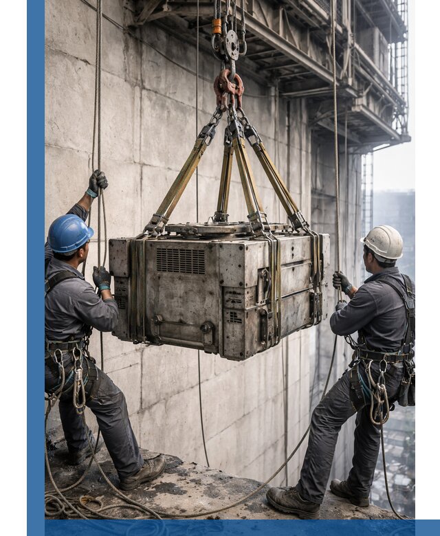 Такелажные работы на высоте, подъем и монтаж грузов в Кореновске