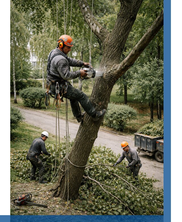 Кронирование деревьев в Кореновске от 6737 р. | ВЫСОТНИК-Кнв