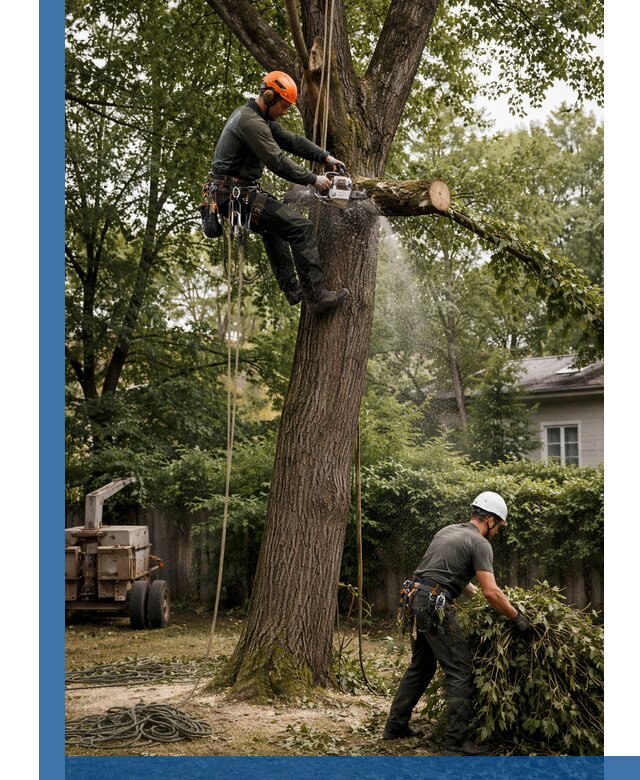 Кронирование деревьев в Кореновске, безопасная высотная обрезка