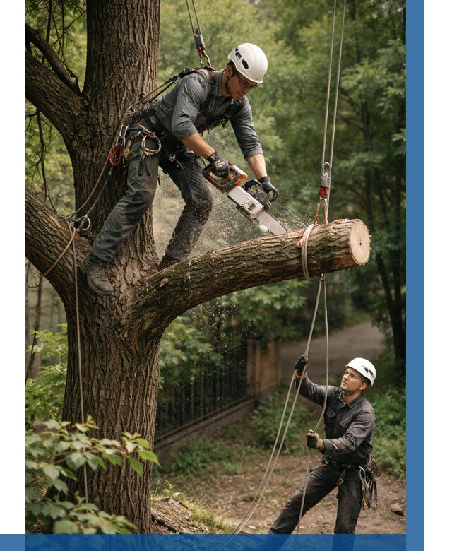 Спил деревьев альпинистами в Кореновске от 8291 р. | ВЫСОТНИК-Кнв