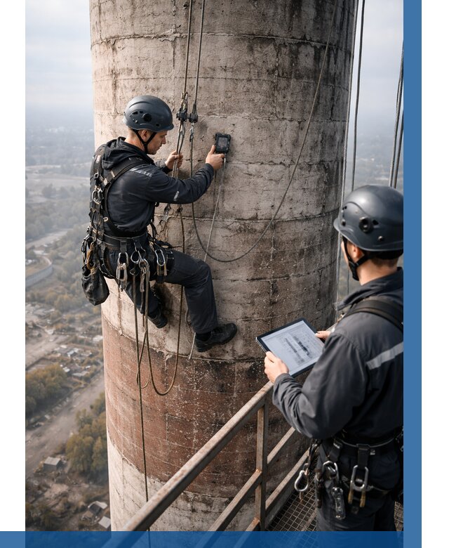 Обследование дымовой трубы в Кореновске от 8291 р. | ВЫСОТНИК-Кнв