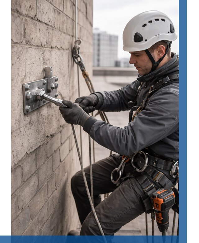 Установка анкерных точек в Кореновске от 3627 р. | ВЫСОТНИК-Кнв